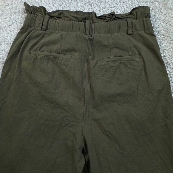 Anthropologie Avec Les Filles Paperbag Ankle Pants Olive Green NO BELT - Picture 5 of 8